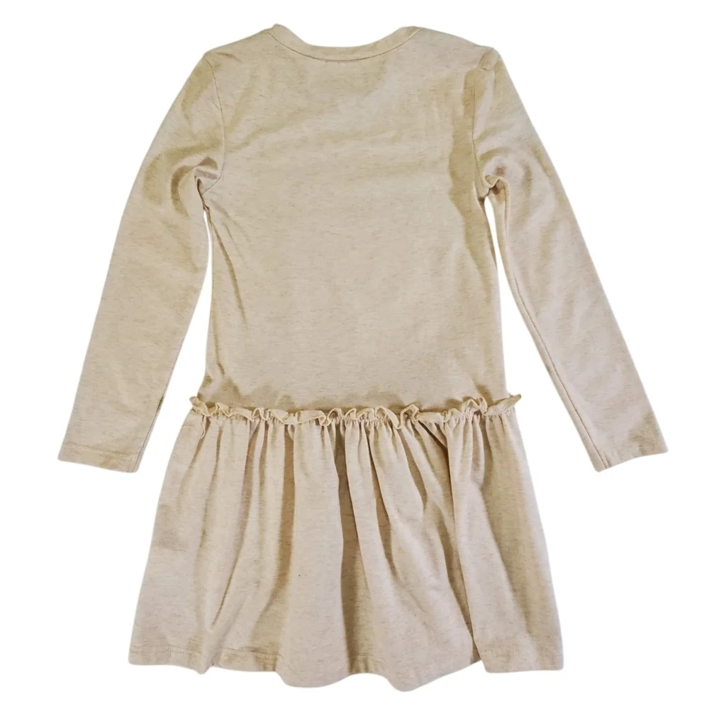 K1261 * BCBG Girls Kind Hearted Sparkly Dress Cream Oatmeal Size S (4/5)